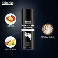 Haironic Hair Volumizing Powder Wax For Men | Strong Hold With Matte Finish Hair Styling | All Natural Hair Styling Powder | For All Hair types - 10gm (Pack of 10)