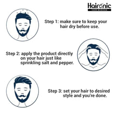 Haironic Hair Volumizing Powder Wax For Men | Strong Hold With Matte Finish Hair Styling | All Natural Hair Styling Powder | For All Hair types - 10gm (Pack of 10)