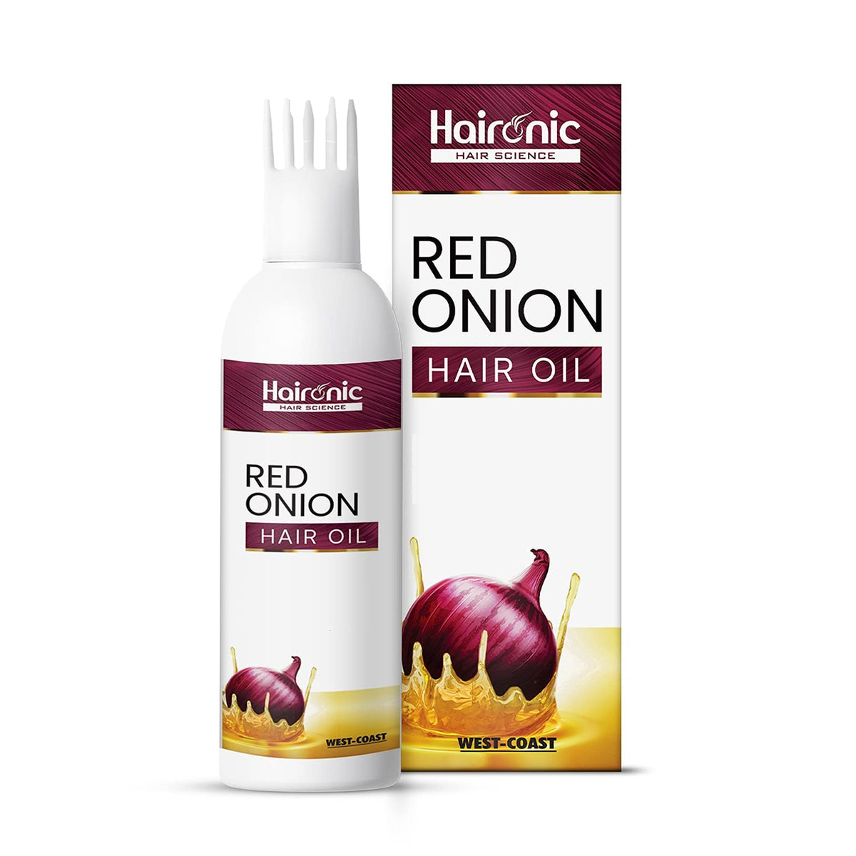 Haironic Hair Science Red Onion Oil- Anti Hair Loss, Nourishing Hair Treatment With Real Onion Extract - Intensive Hair Fall, Dandruff Control Hair Oil - 100ml