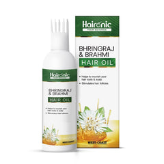 Haironic Hair Science Bhringraj & Brahmi Hair Oil | Helps To Nourish Your Hair Roots & Scalp for All Hair Type - 100ml (Pack of 10)