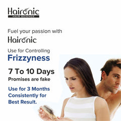 Haironic Hyaluronic Acid Hydrating, Hair Thinning Post Wash Treatment Hair Serum | All Hair Types, Controls Frizz, Brittleness, Hair Loss - 100ml (Pack of 10)