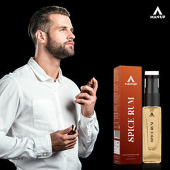 Man-Up Spice Rum Perfume For Men | Eau De Perfume | Premium Long Lasting Fresh, Refreshing & Energising Fragrance Perfume | Celebrating Every Special Occasion - 8ml (Pack of 100)