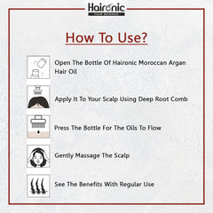 Haironic Hair Science Moroccan Argan Hair Oil | Growth for Dry and Damaged Hair | Suitable for All Hair Types - 100ml